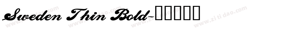 Sweden Thin Bold字体转换